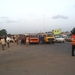 Kruispunt in een voorstad van Lagos