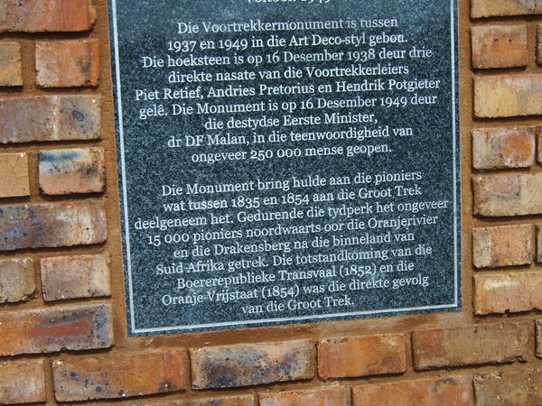 Uitleg  Voortrekkersmonument