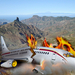 vliegtuig ongeval gemaakt in fotoshop