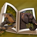 olifant en slang uit boek uitkader