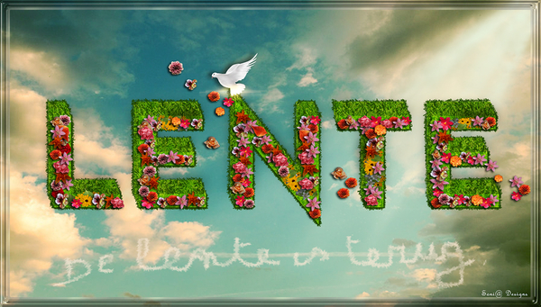 lente met bloemen