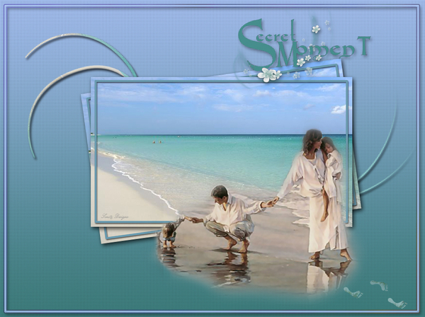 koppel met kids op het strand 0