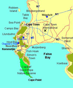 map_Kaapse schiereiland