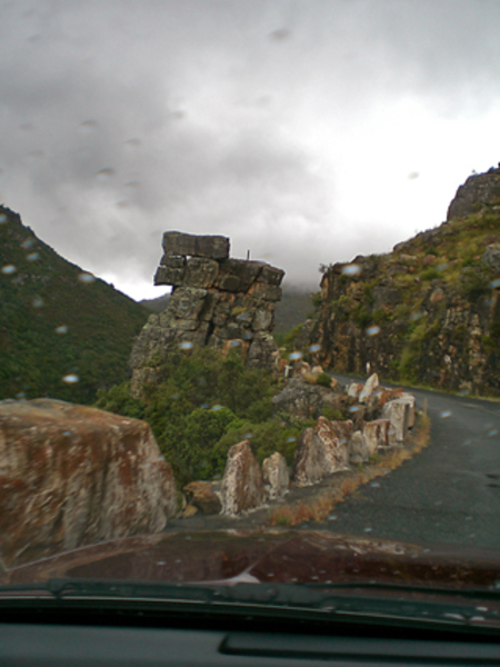 Bainskloof Pass in de regen