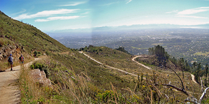 panorama van de afdaling over Kaapse vlakte