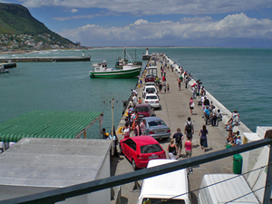 lange pier uitzicht uit restaurant