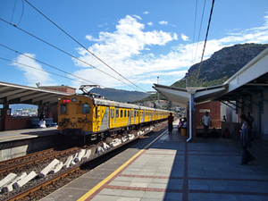 station-KalkBay trein richting Simon's Town