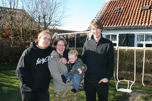 Met papa, mama en nonkel Jonas