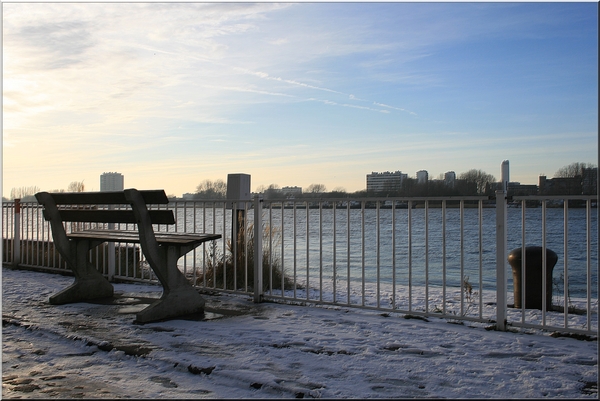 sneeuw,water,de Schelde,antwerpen,winter,lucht,wolken,januari,bank,ijs