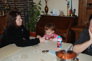 ook voor Lynne was er spaghetti