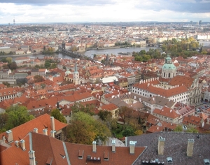 0  Praag Stadzicht vanaf St-Vitus kathedraal