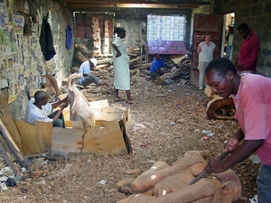 Kunstenaars aan het werk in Elburgon