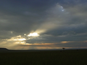 Wolkenspel in Masai Mara