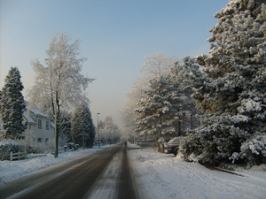 sneeuw in onze straat
