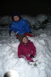 lene en mats in de sneeuw 2009