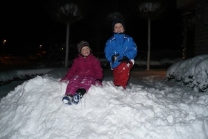 mats en lene in sneeuw 2009