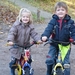 mats en lene op de fiets