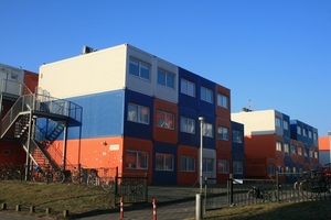 Woonblokken van containers