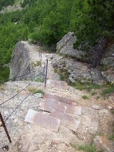 Erlebenisweg naar de Almagellerhutte