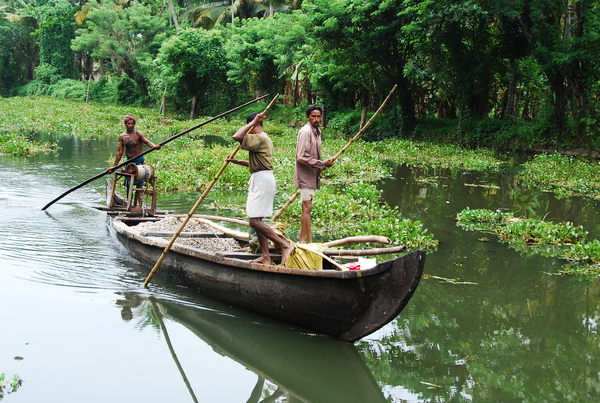 Op de Backwaters in Kerala