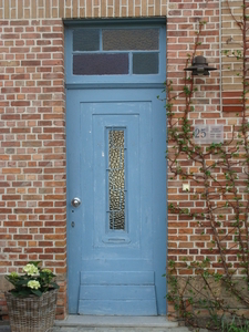 Blauwe deur