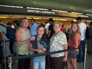 afscheid aan luchthaven
