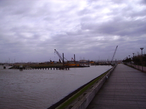 Promenade tot aan de werken kleine yachthaven