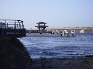 Langs de vaargeul, rustplaatsen en uitkijkplaats