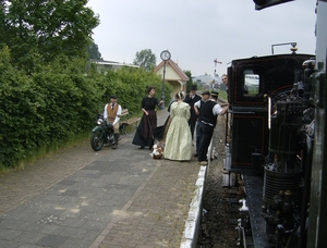 op een oud stationnetje