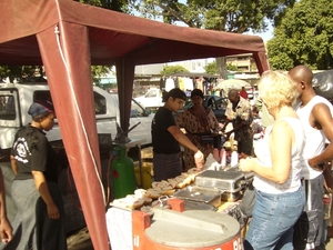 We kopen een Hanburger op de markt