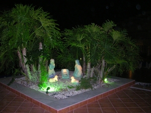 kerststal in resort