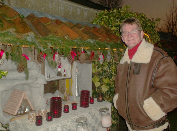 op de kersttuin bij Gery