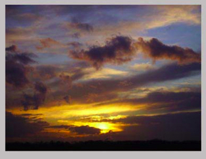 mijn allereerste zonsondergang