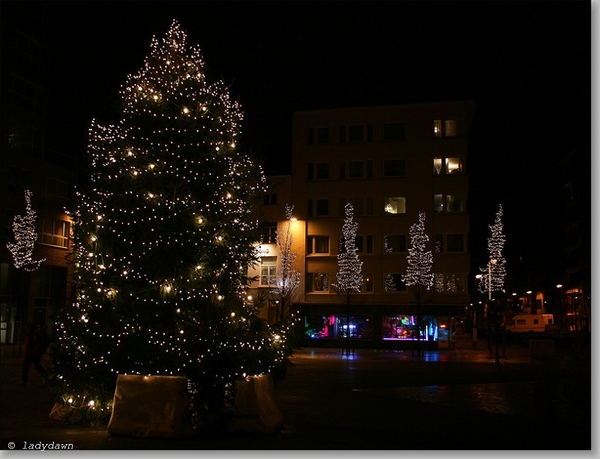groentenmarkt met kerst