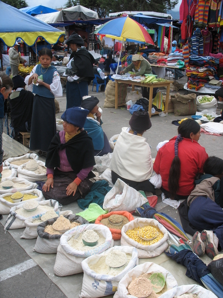 marktje in Ecuador