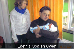 Ikke met m'n kleinzoon Owen en tante Laetitia.