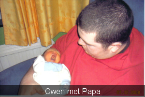 Mijn zoon Jean-Michel met Owen