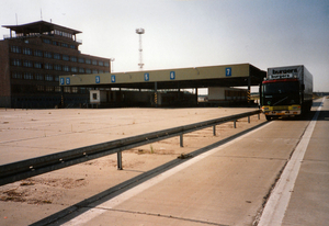 Oude grens Oost-West BRD-DDR bij Berlijn