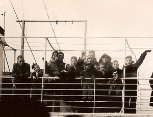 Family leaving Holland Feb 5, 1954