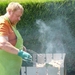 Onze bbq-man aan het werk