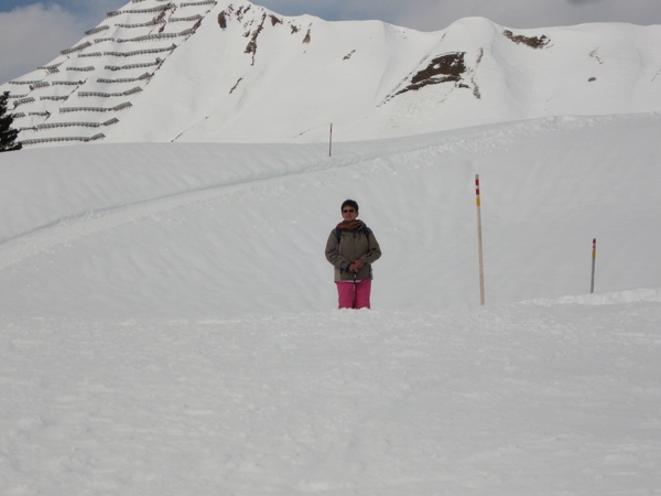 Gerlinde wachtend op de achterblijver: Bibi