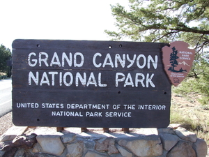 foto's reis USA- Ingang N.P. Grand Canyon