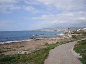 De baai achteraan het hotel...