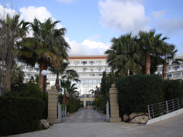 Achteraan het hotel...