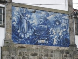 paneel azulejo aan de Igreja do Massarelos
