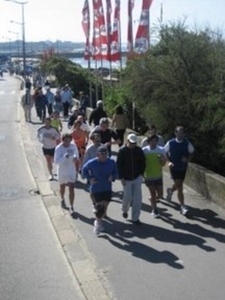 wandelen, lopen, joggen langs de passeio do alegre