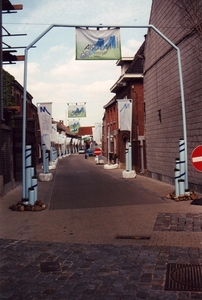 Zicht Vrijthof in Meinestraat