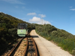 Het treintje naar het punt van Cape point