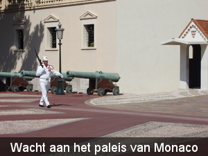 Wacht aan het paleis van Monaco