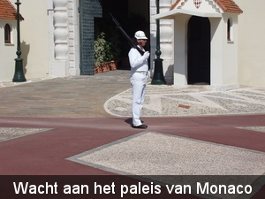 Wacht aan het paleis van Monaco